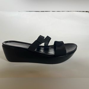 Y2k Kenneth Cole Reaction Strappy Elastic Platform Wedges